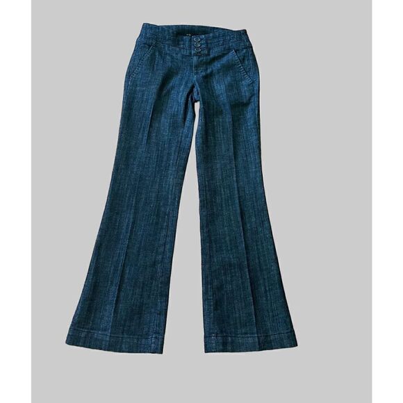 Maurices Women’s Flare Leg Jeans 1/2 Regular Blue Dark Wash Size S - Picture 1 of 10
